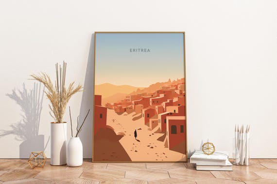 Eritrea Africa Travel Print Poster Wall Art Vintage Decor