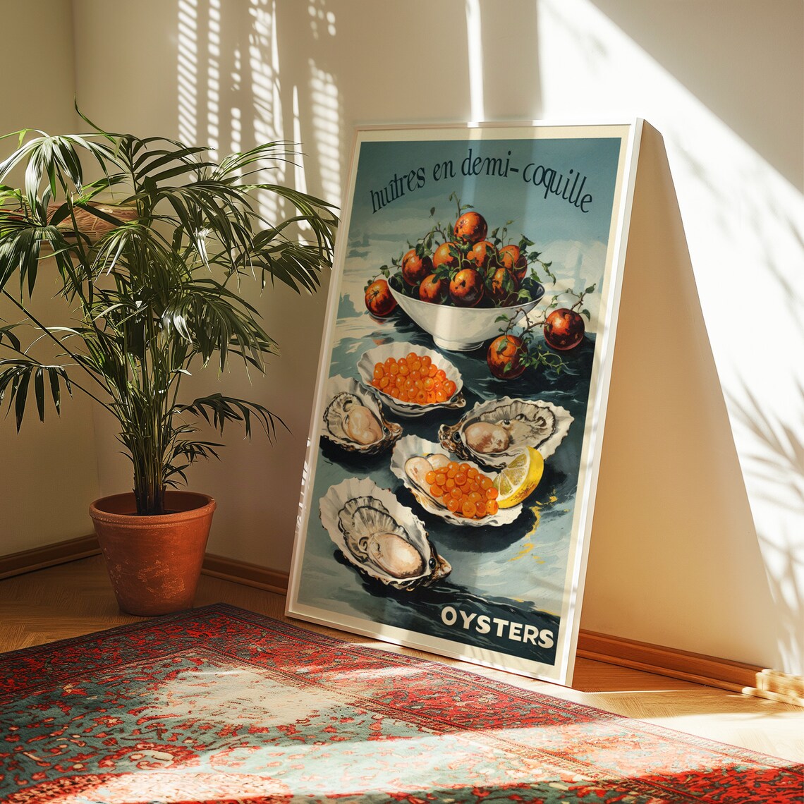 Oysters On The Half Shell Vintage Ad Style Art Print - Image 3
