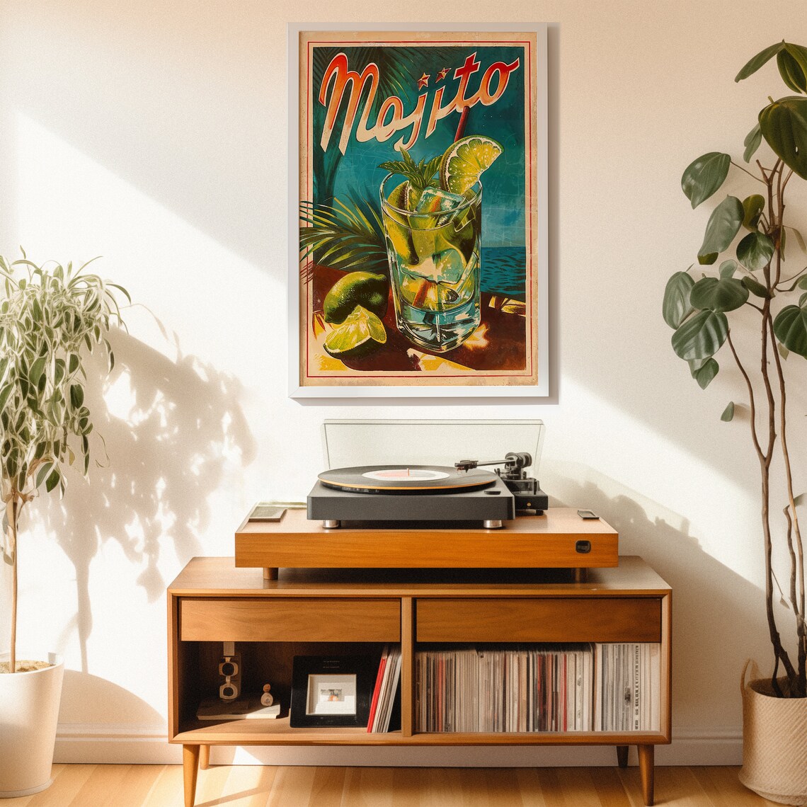 Vintage Mojito Poster, Retro Cocktail Art Print - Image 4