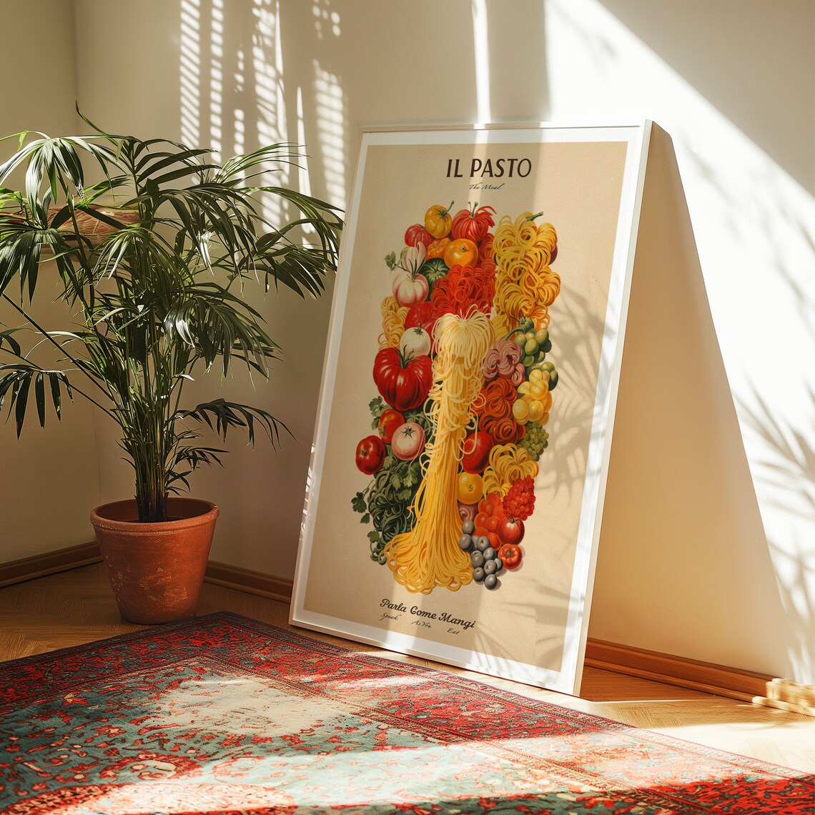 Il Pasto The Meal Pasta Vintage Kitchen Art Print - Image 3