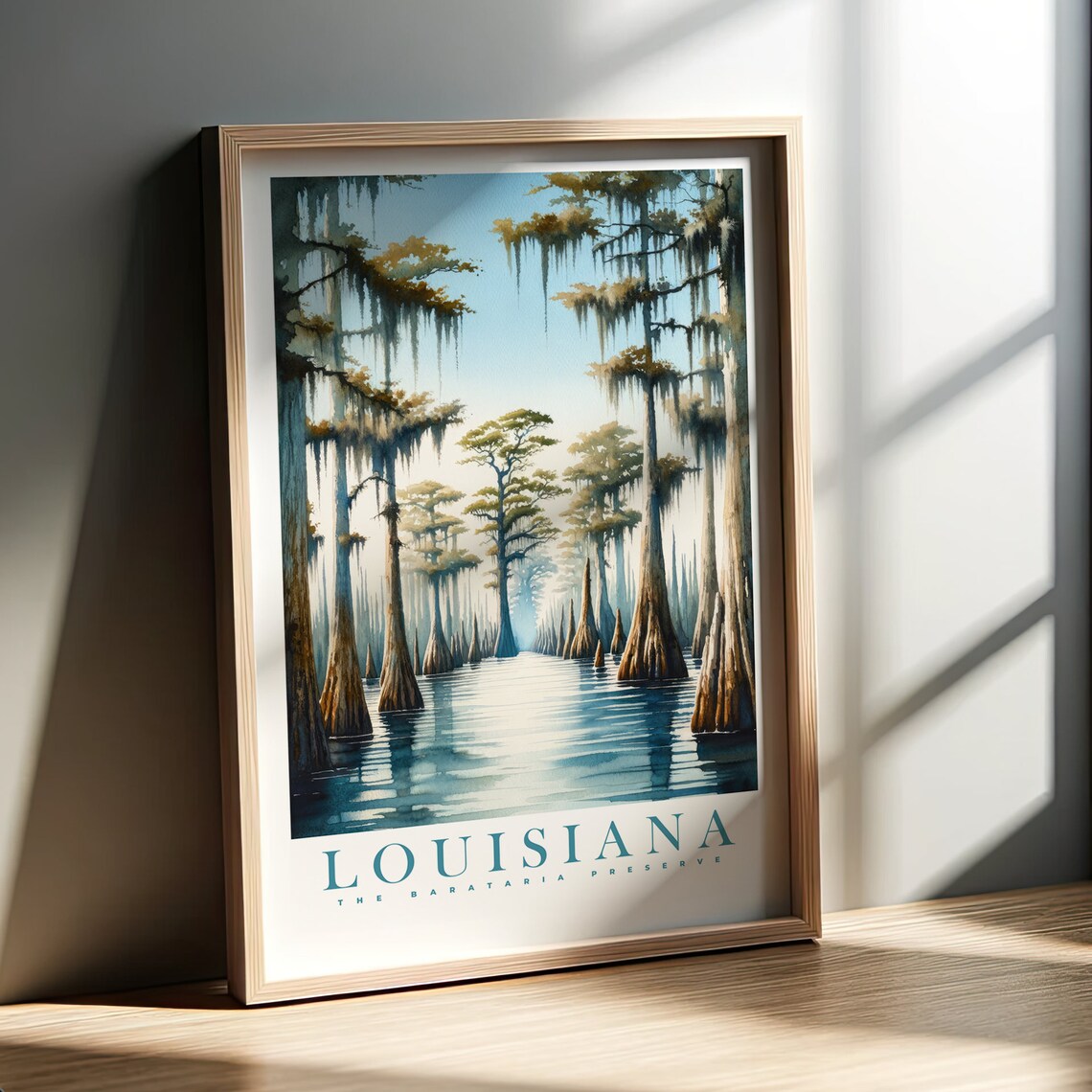 Louisiana Watercolor Art Print, Barataria Preserve