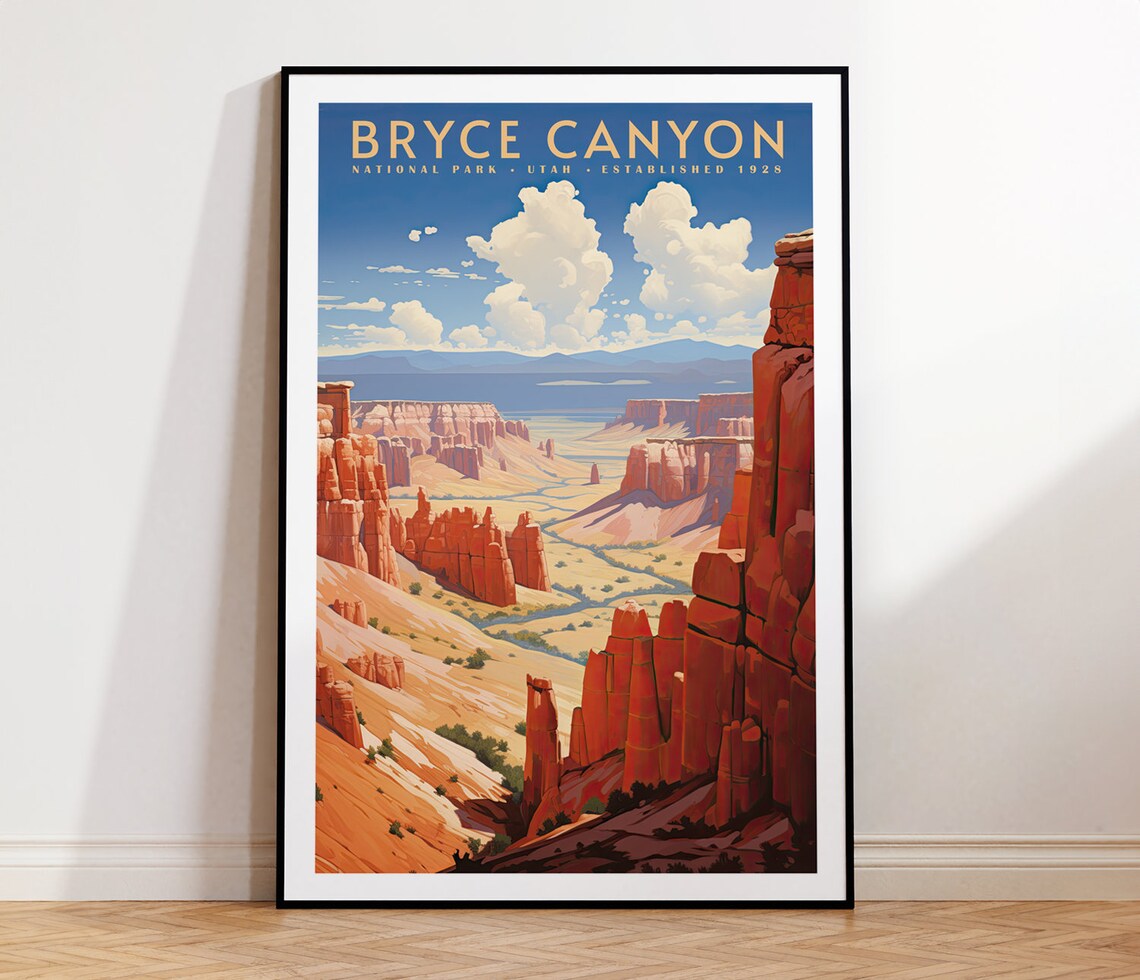 Bryce Canyon National Park Vintage Travel Poster