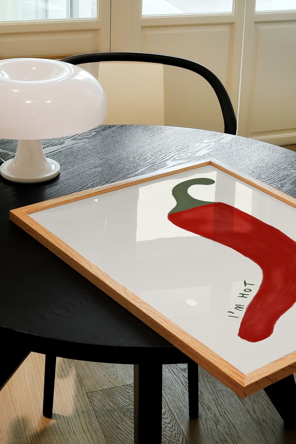 Im Hot Chilli Pepper Poster Red Kitchen Funny Spicy Minimalist Art - Image 2