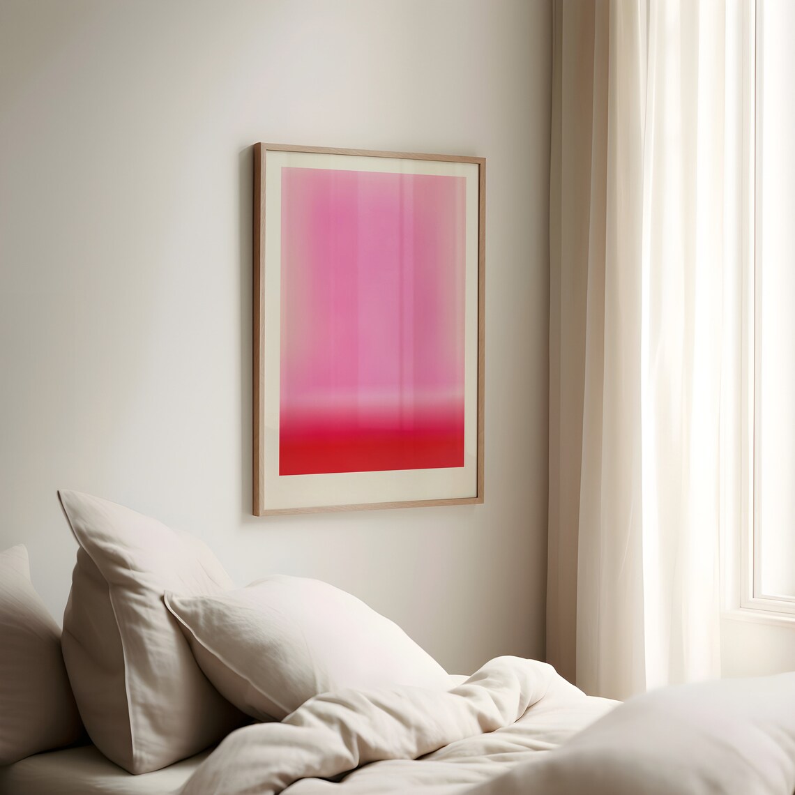 Abstract Hot Pink Gradient Art Print, Y2K Maximalist - Image 3
