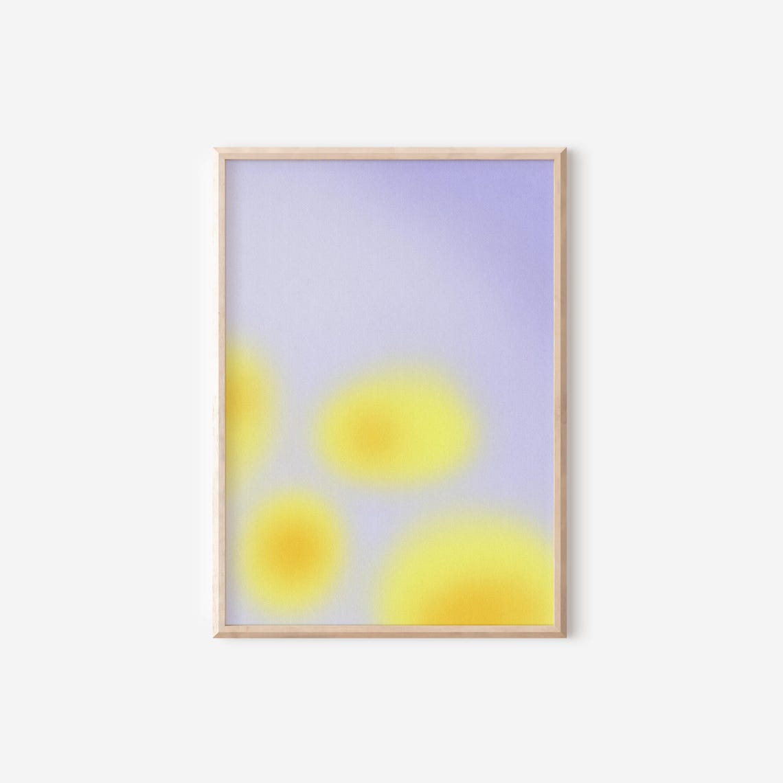 Purple Blue Aura Gradient Abstract Yellow Glow Dreamy Poster - Image 4