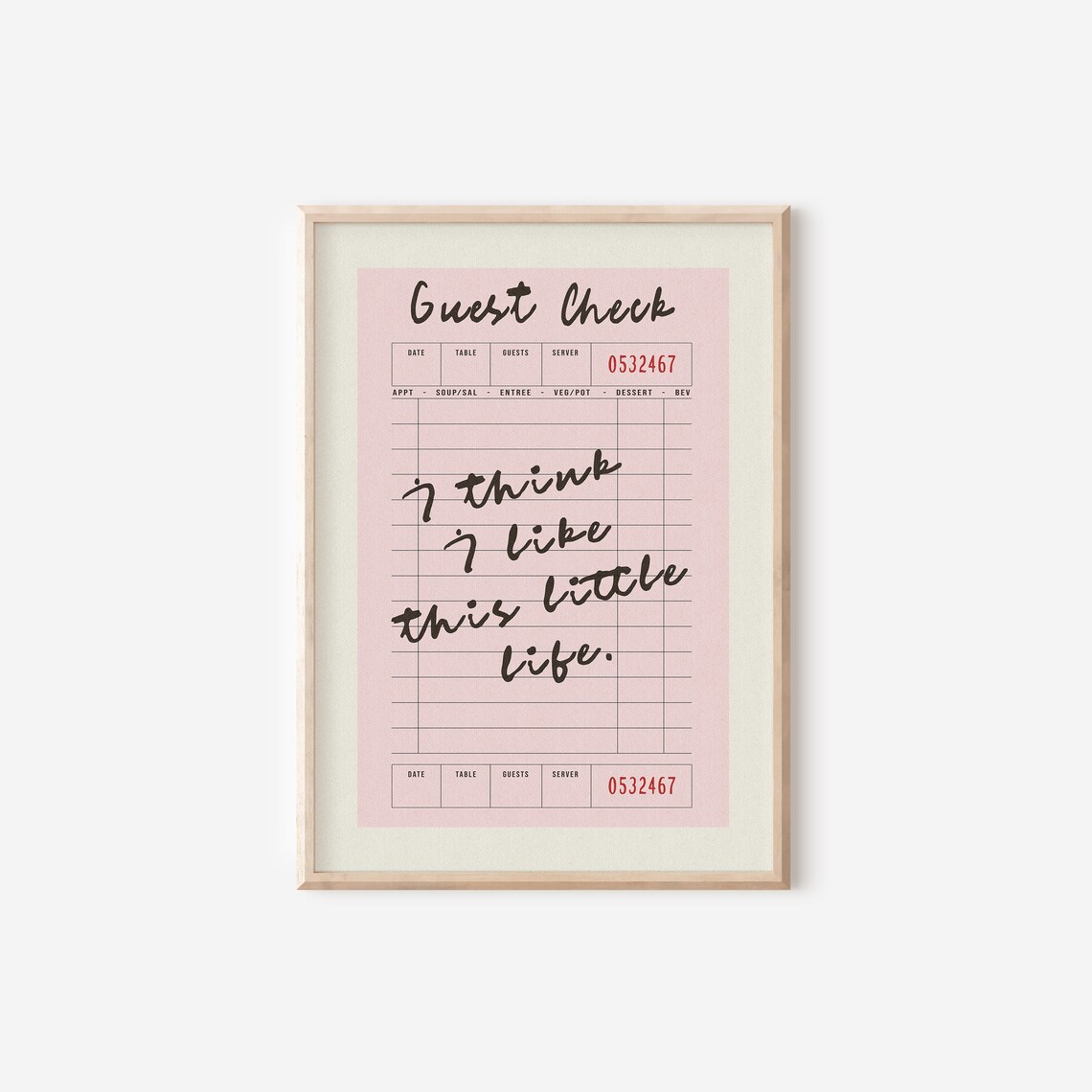 I Think I Like This Little Life Quote Art Print - Image 4