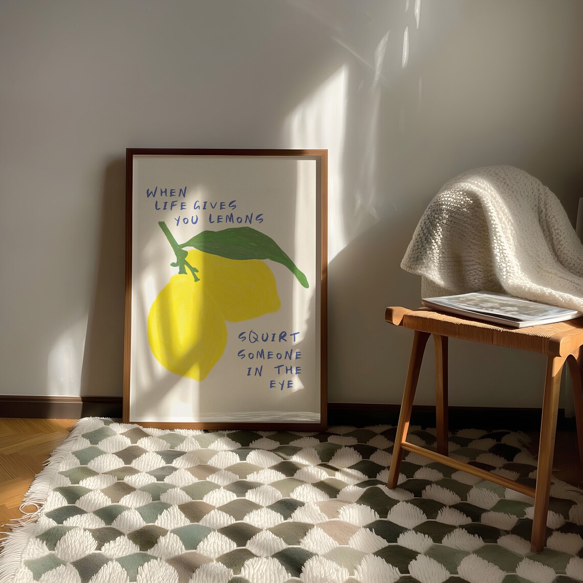 When Life Gives You Lemons Retro Quote Art Print - Image 2