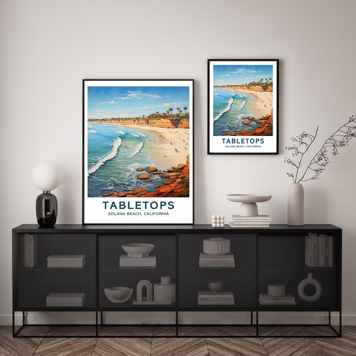 Tabletops Solana Beach California Rocky Coast Surf Waves Poster - Image 2
