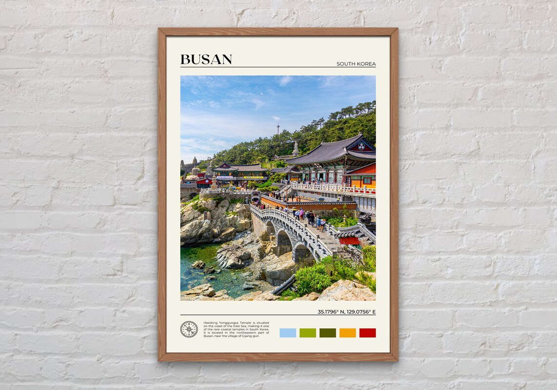 Busan Real Photo Travel Poster, South Korea