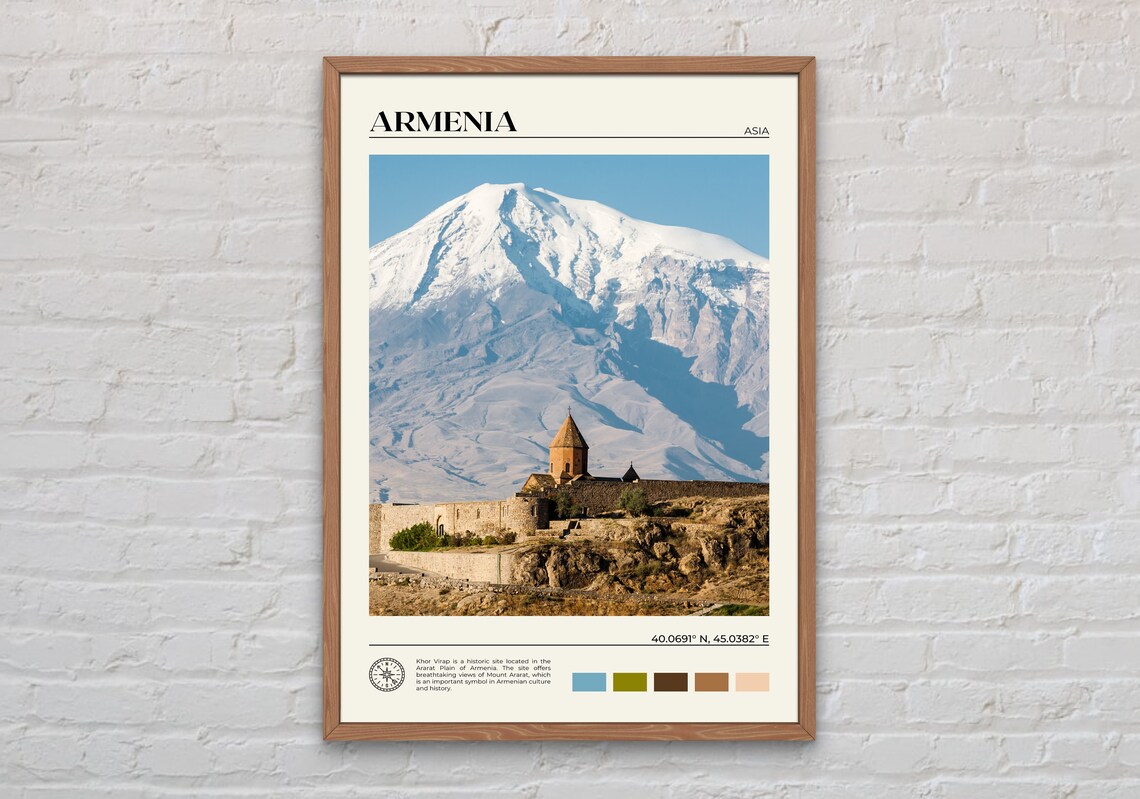 Armenia Real Photo Travel Poster, Asia Wall Art