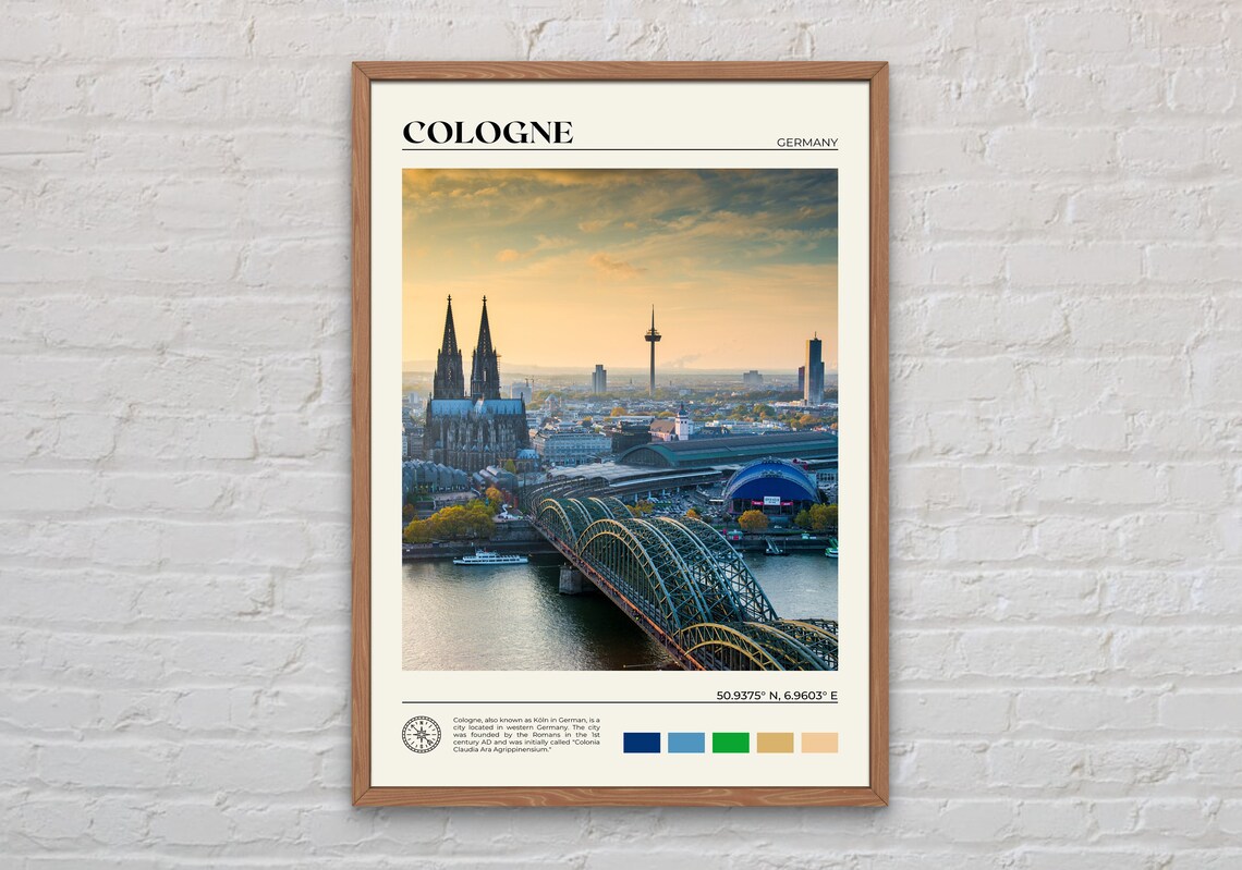Cologne Real Photo Poster, Germany Travel Art
