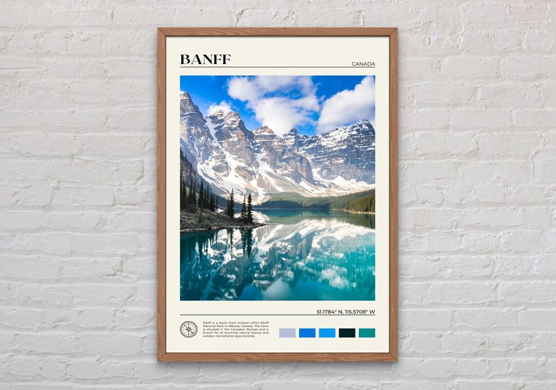 Banff Travel Poster, Canada Photo Wall Art