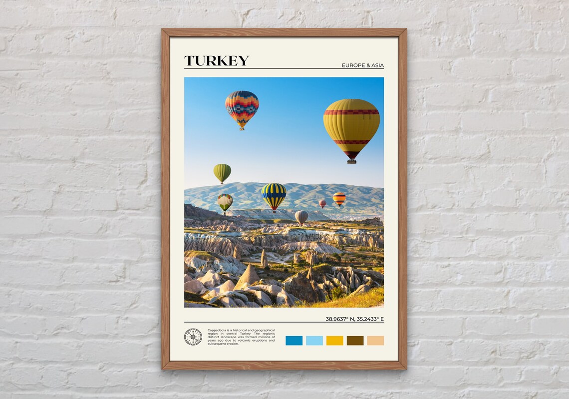 Turkey Travel Photo Print, Cappadocia Istanbul