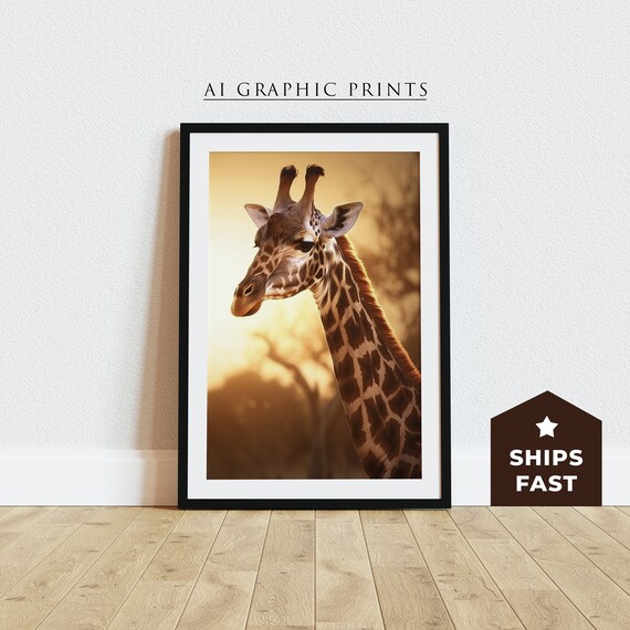 Giraffe Animal - Classic Travel Poster