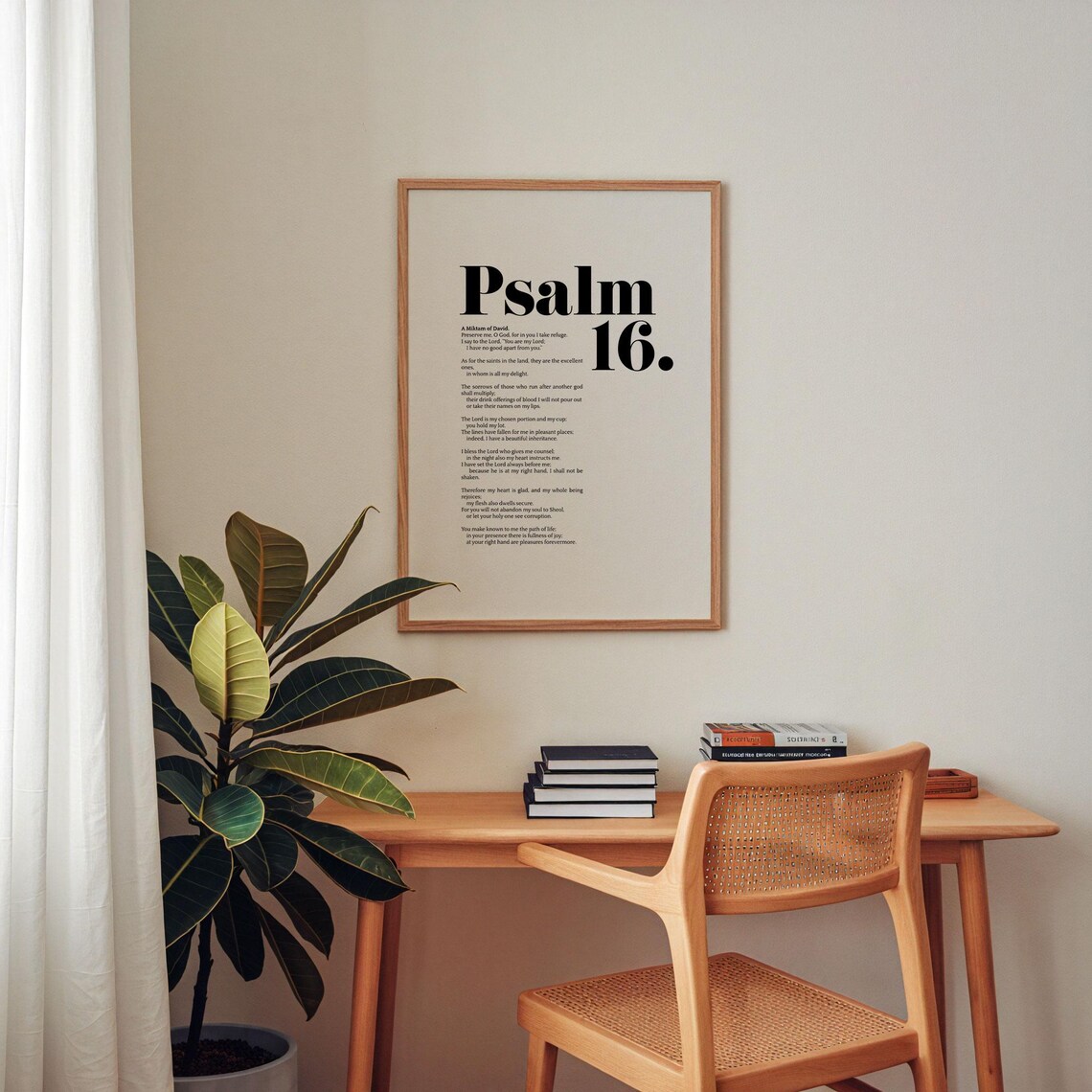 Psalm 16 Bible Verse, Modern Scripture Art Print - Image 2