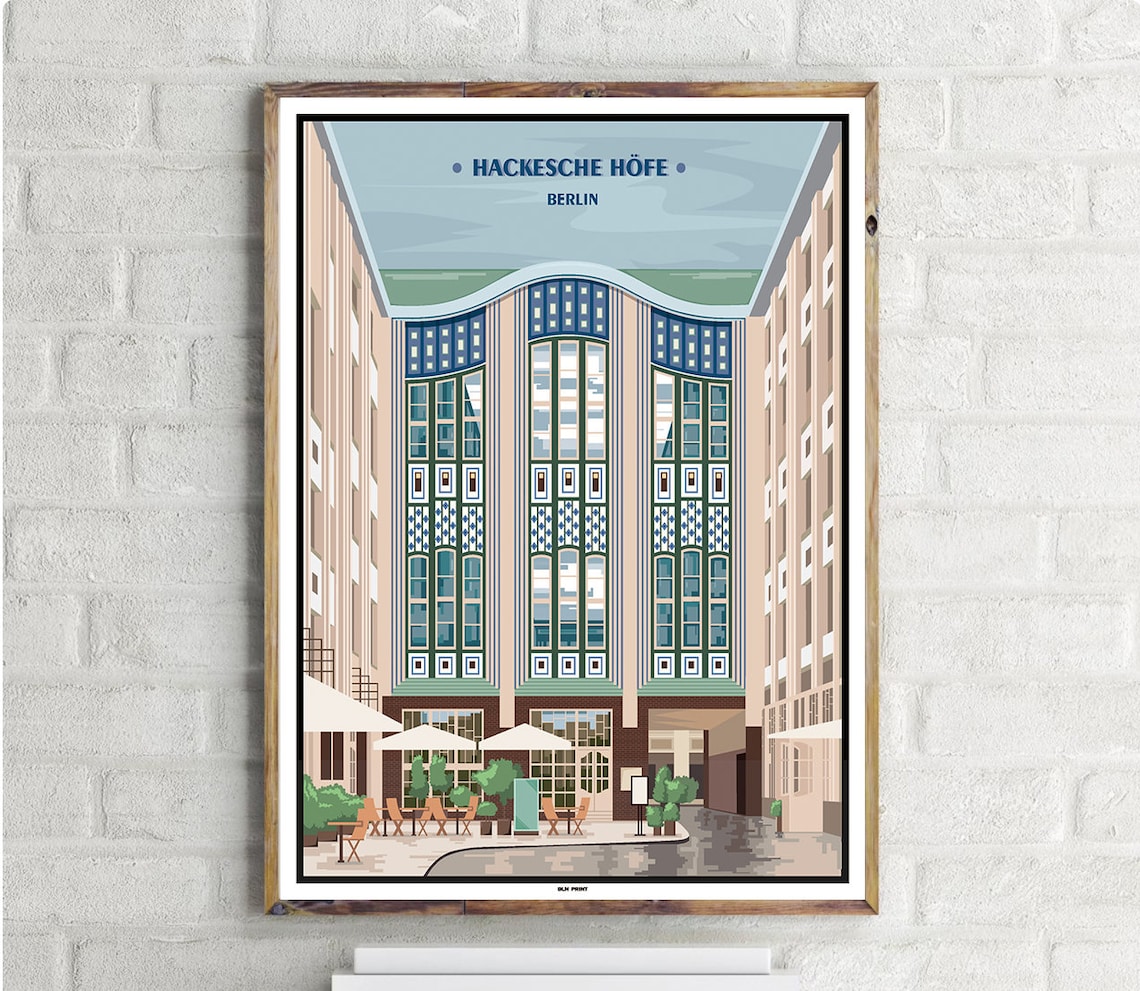 Mitte Hackesche Hfe Vintage Travel Poster