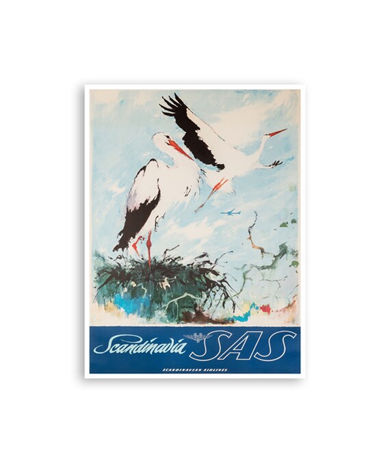 Scandinavia Print Sas Travel Poster Scandinavian Print Xr2458a