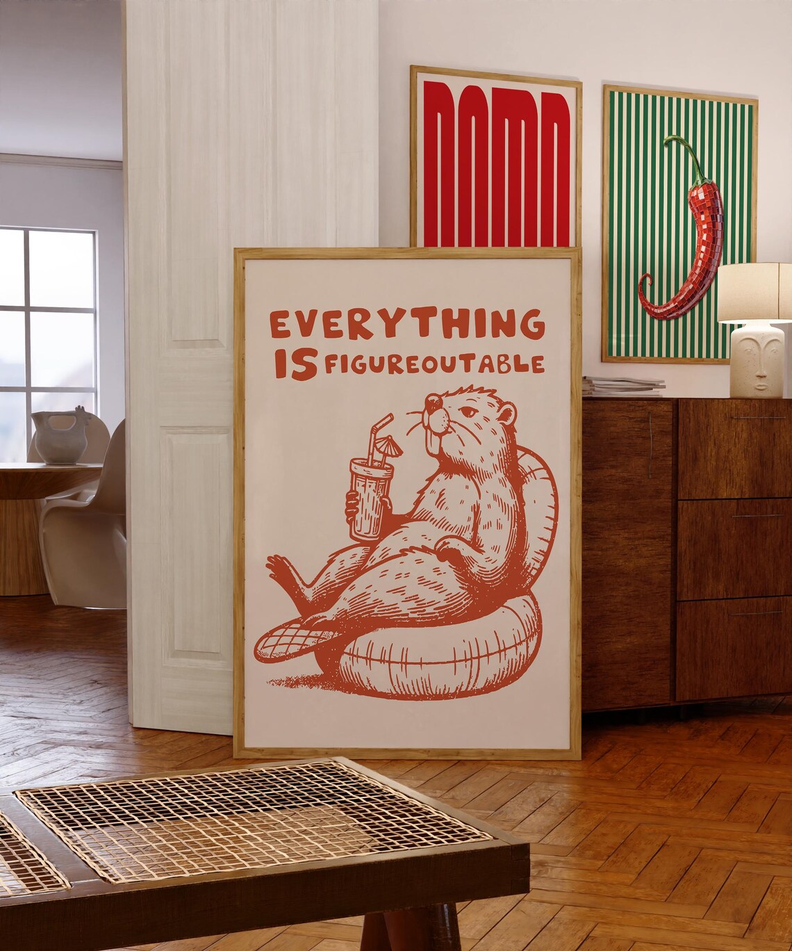 Everything Is Figureoutable Uplifting Quote Inspirational Wall Art Office Decor Motivational Positive Affirmation Poster