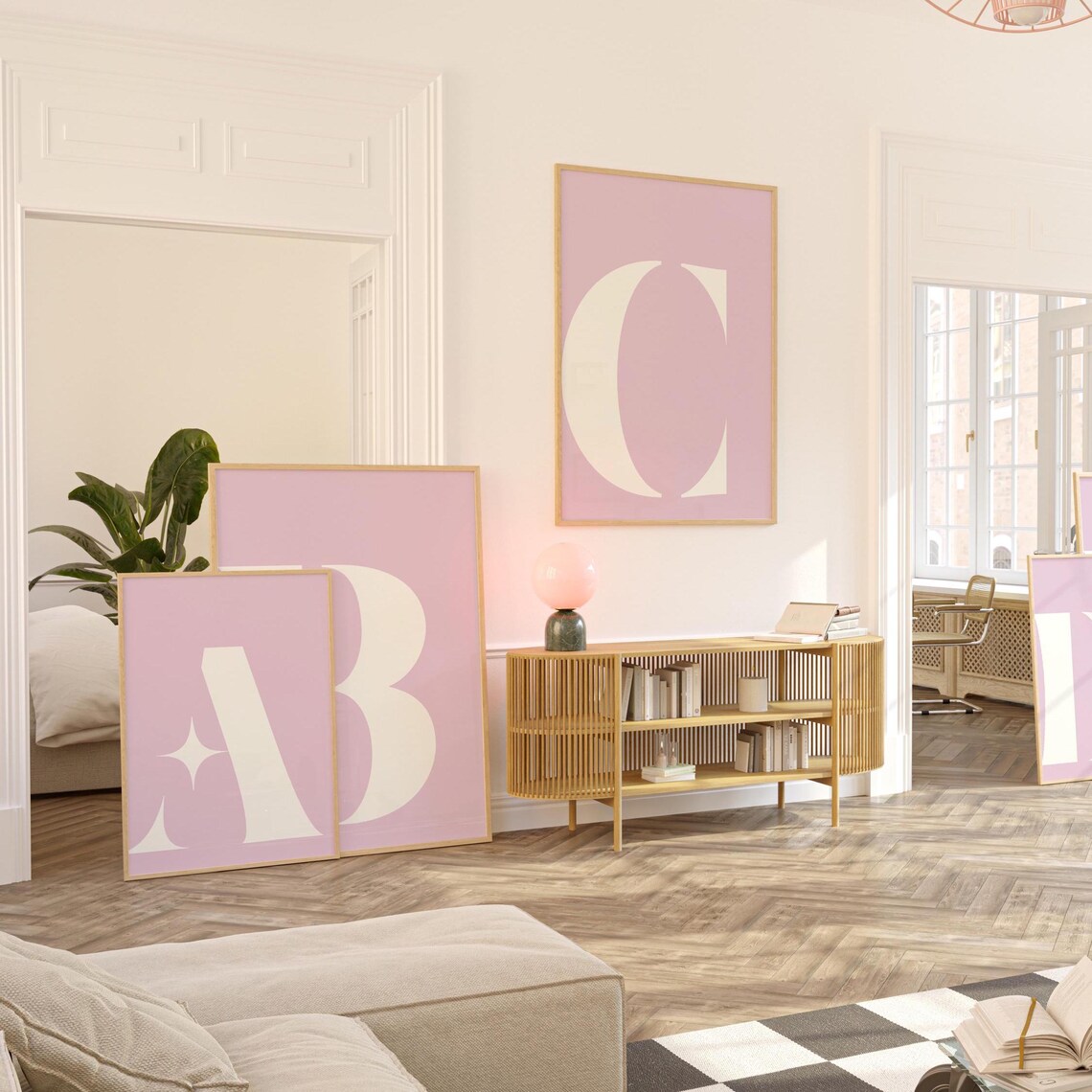 Full Alphabet Letter Print, Minimalist Modern Poster