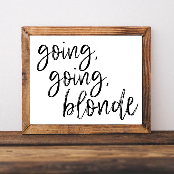 Going Blonde Hair Salon Decor Art Print