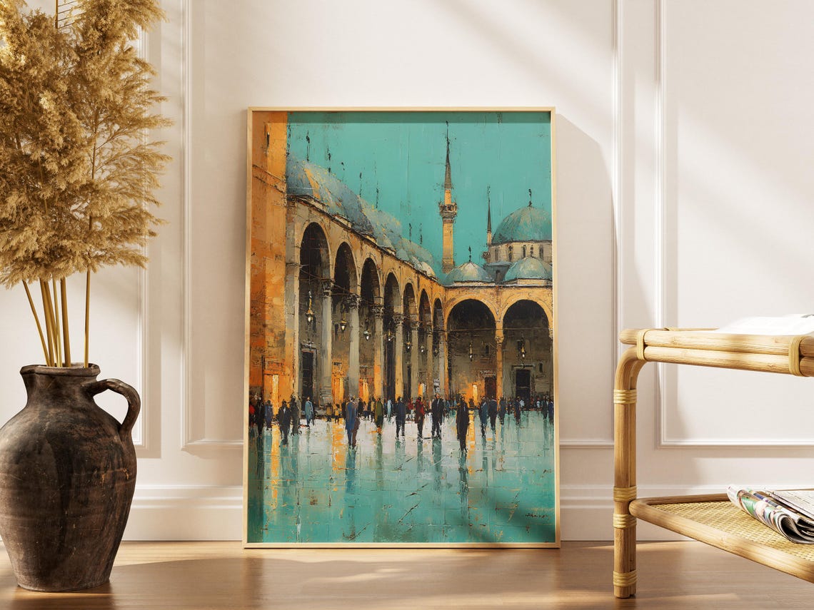 Umayyad Mosque Damascus Courtyard Islamic Architecture Art Poster