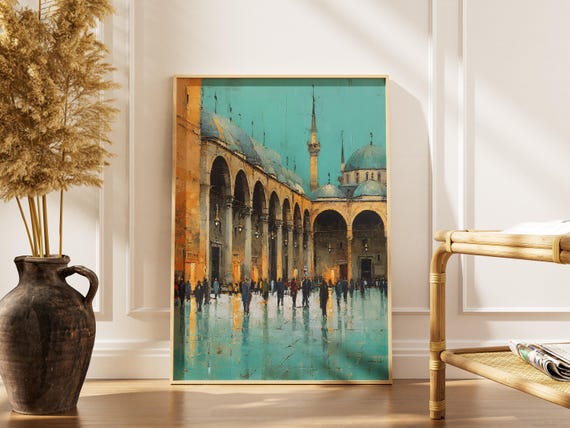 Umayyad Mosque Damascus Art Print Grand Syria Islamic Architecture Painting