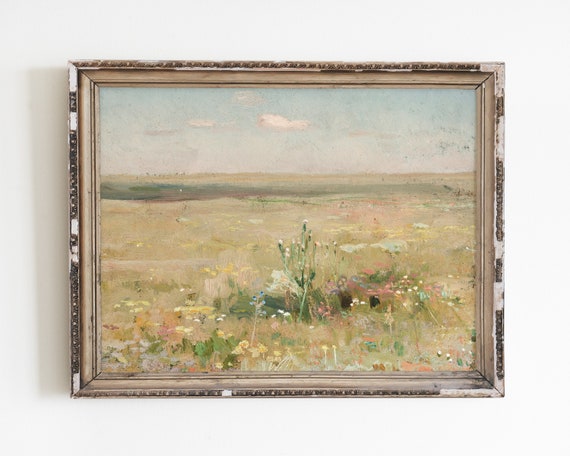 Vintage French Country Nature Painting Art Print