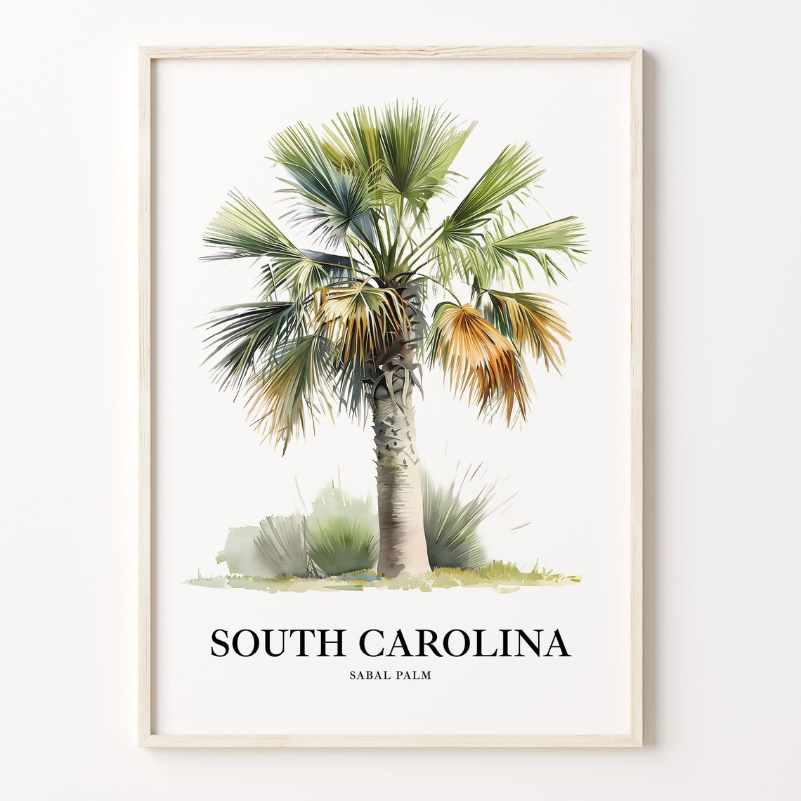 South Carolina Sabal Palm Art Print, State Symbol