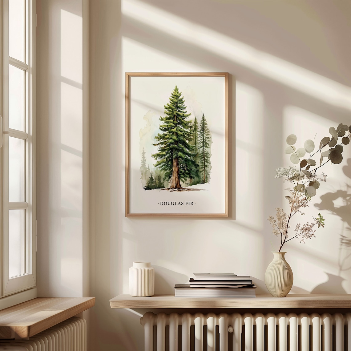 Douglas Fir Tree Botanical Illustration Art Print - Image 3