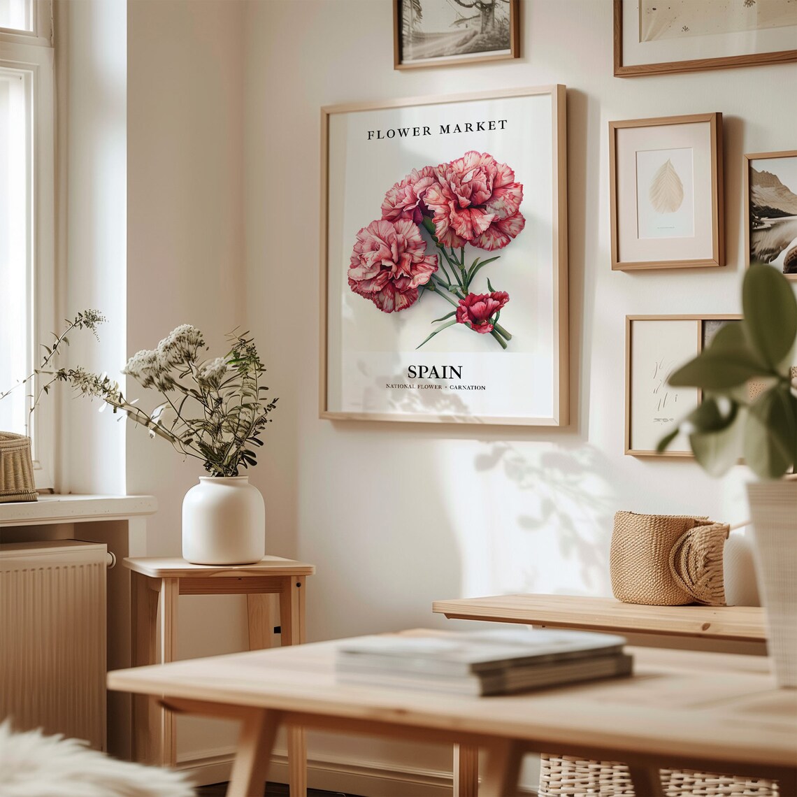 Spain Carnation 1960s Botanical Art Print - Image 2