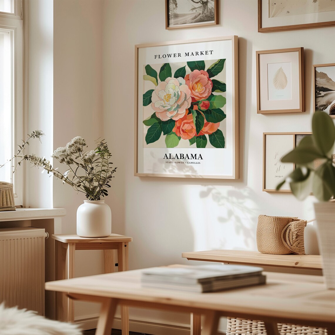 Alabama State Flower Camellia Art Print, Botanical - Image 2