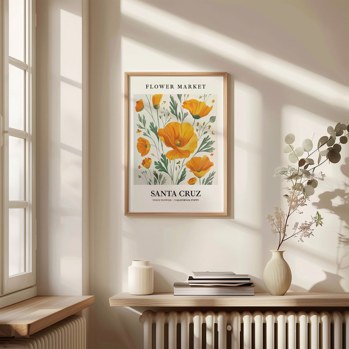 Santa Cruz California Flower Market Art Print - Image 3
