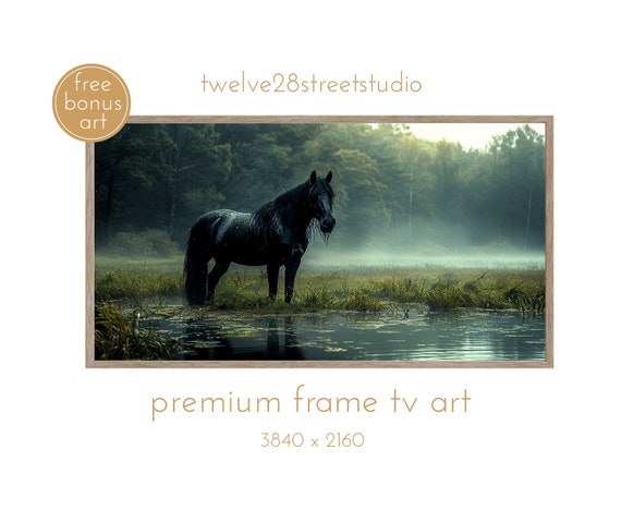 Moody Tv Art Vintage Dark Tv Art Dark Academia Tv Art Tv Art Tv Art Horses Dark Tv Art Frame Tv Art Horses
