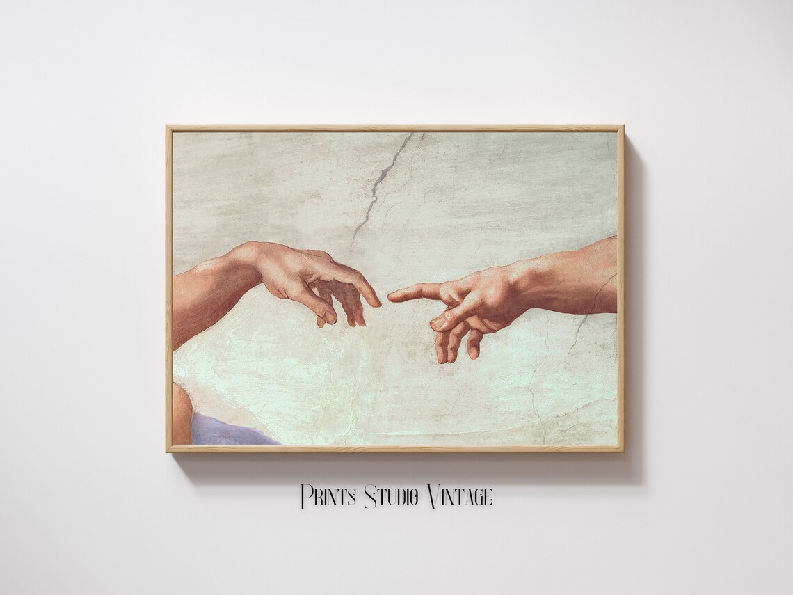 Michelangelo-Inspired Creation Of Adam Art Print - Image 3