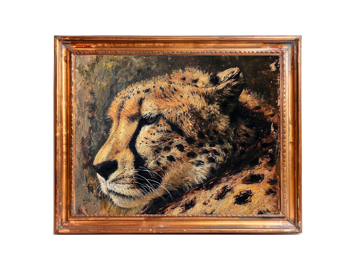 Leopard Art Wildlife Animal Vintage Print - Image 3