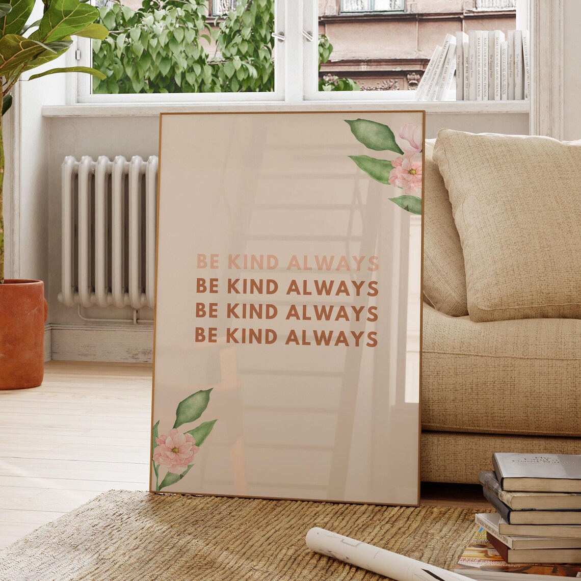 Be Kind Always Quote Poster, Motivational Office Decor