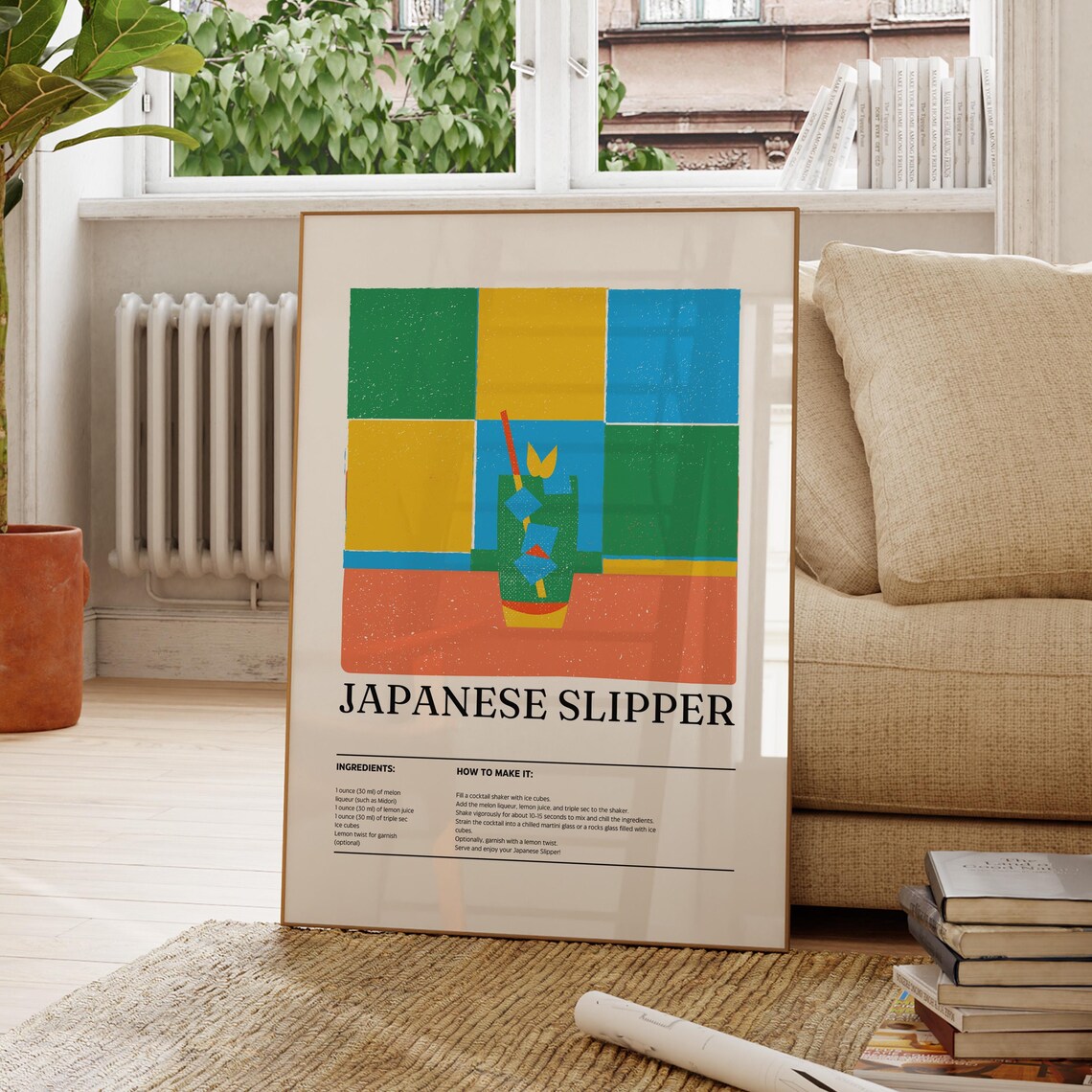Japanese Slipper Classic Cocktail Art Print