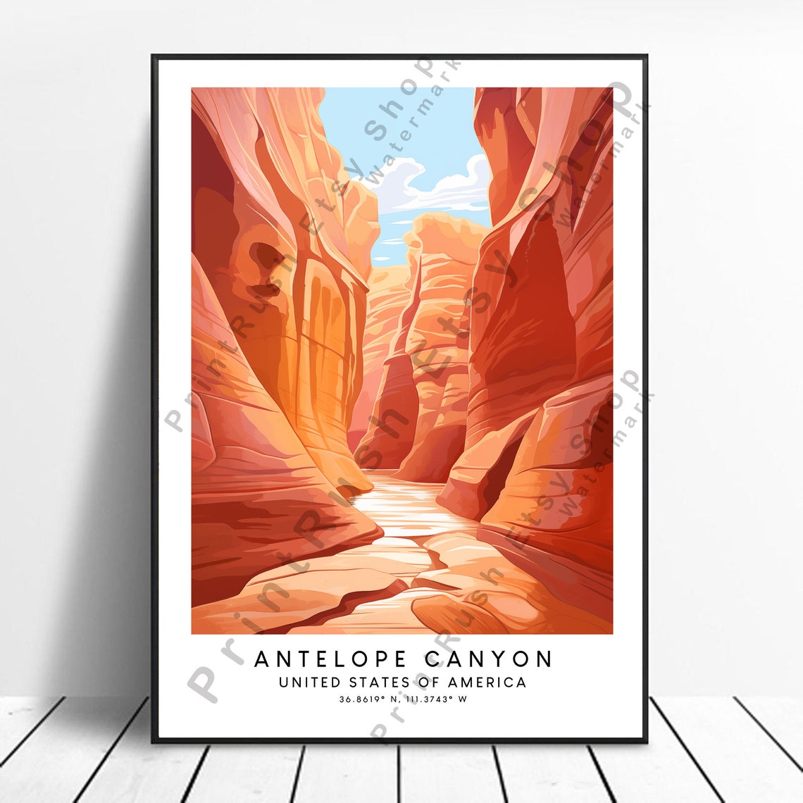 Antelope Canyon Print Colourful Poster Wall Art Gift Home Dcor