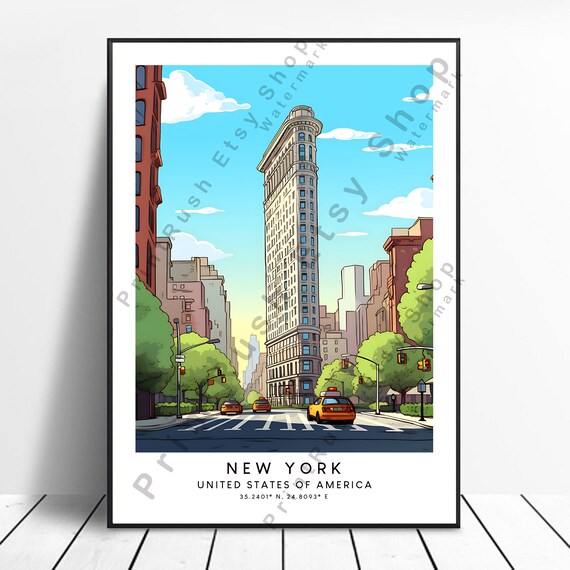 New York Travel Poster, NYC Gift