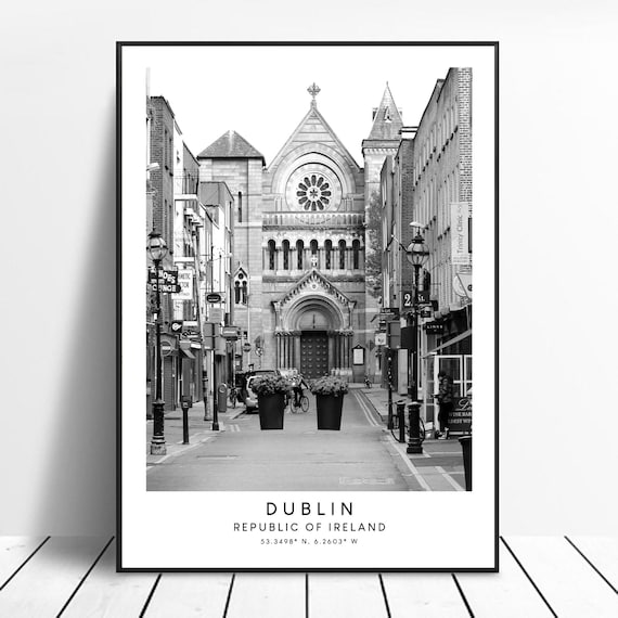 Dublin Minimalist Travel Poster, Republic Of Ireland