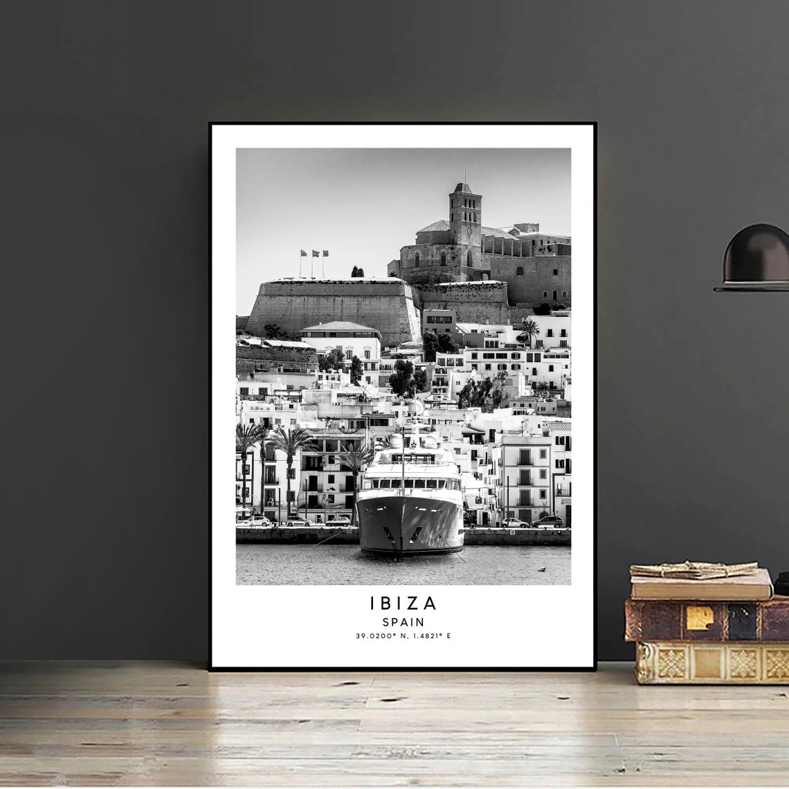 Ibiza Spain Minimalist Travel Poster, Landmark Coordinates - Image 2