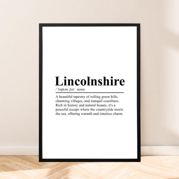 Lincolnshire England Minimalist Travel Art Print