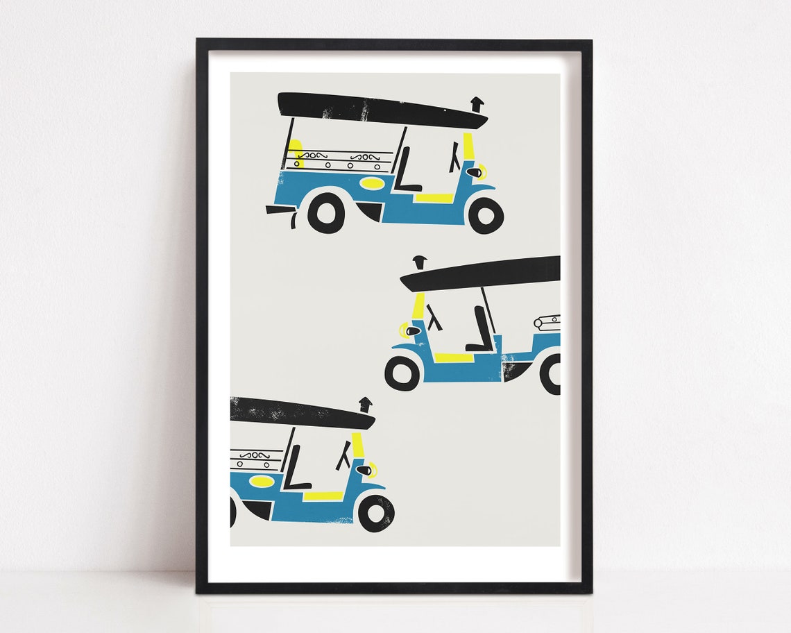 Tuk Tuk Bangkok Travel Poster, Same Same But Different