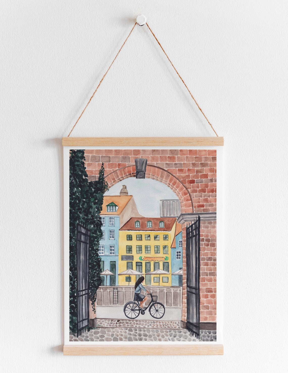 Copenhagen Denmark Travel Poster, Scandinavian Cityscape - Image 2