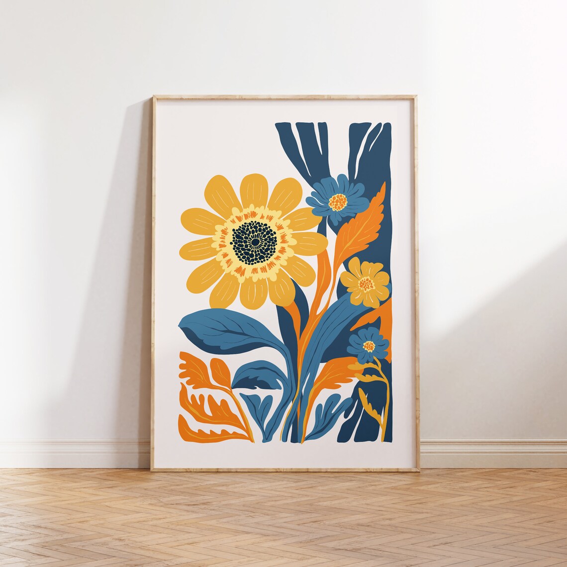 Eclectic Flowers Abstract Floral Wall Art Print