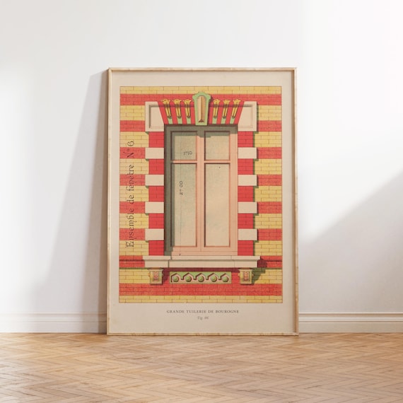 Vintage French Architecture Poster, Travel Poster