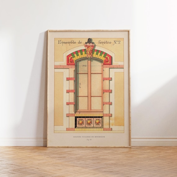 Vintage French Architecture Poster Print