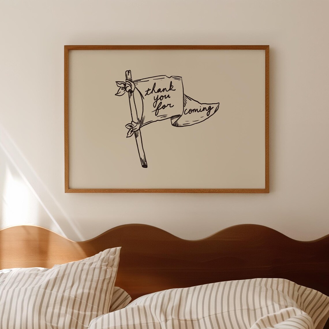 Thank You For Coming Pennant Art Print