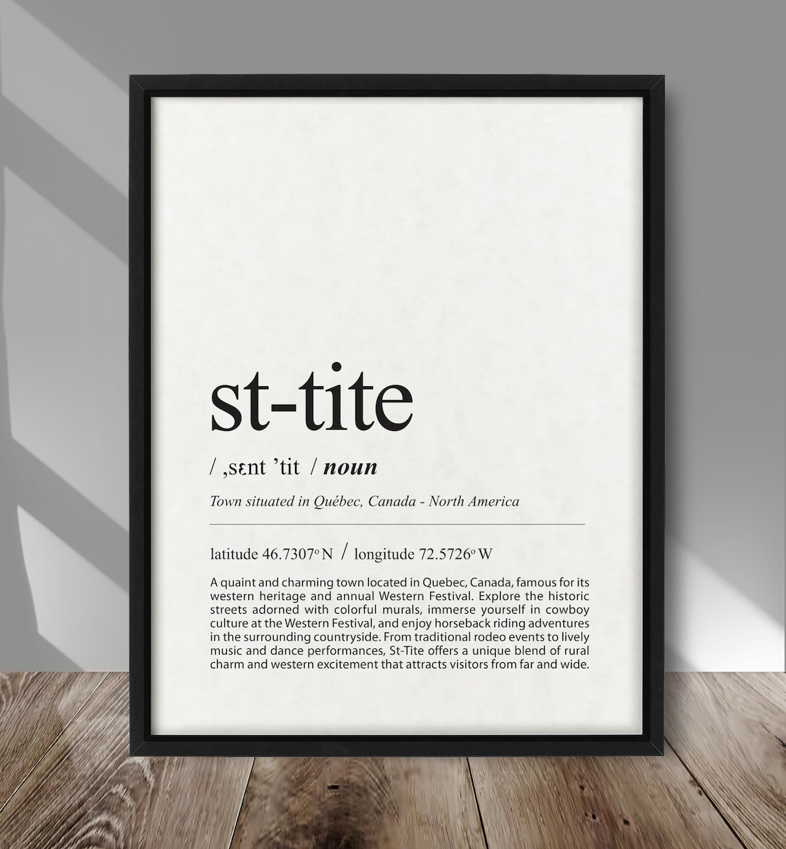 St-Tite Town Definition Noun Quebec Canada Western Festival Poster