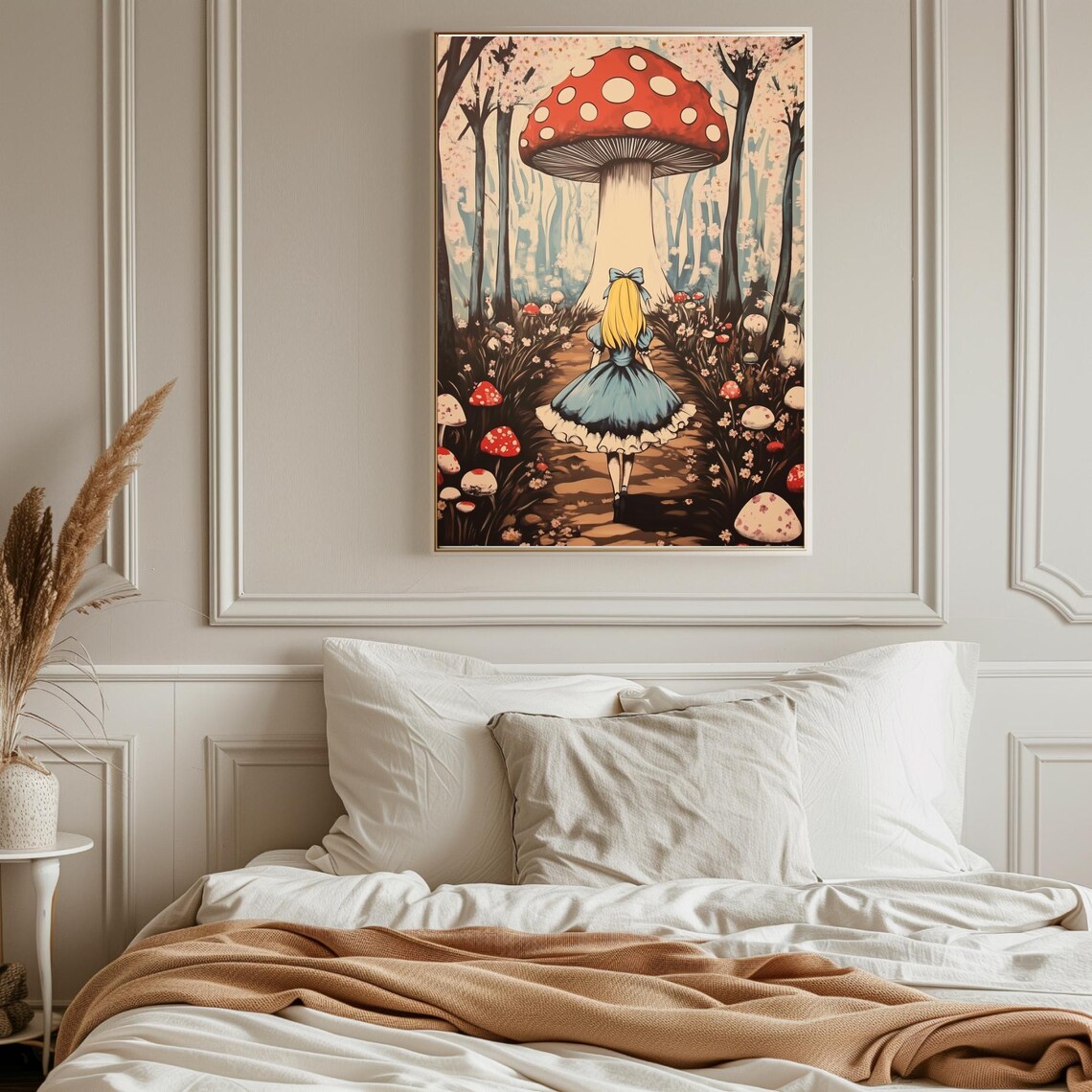 Mushroom Wonderland Vintage Fairy Tale Art Print - Image 6